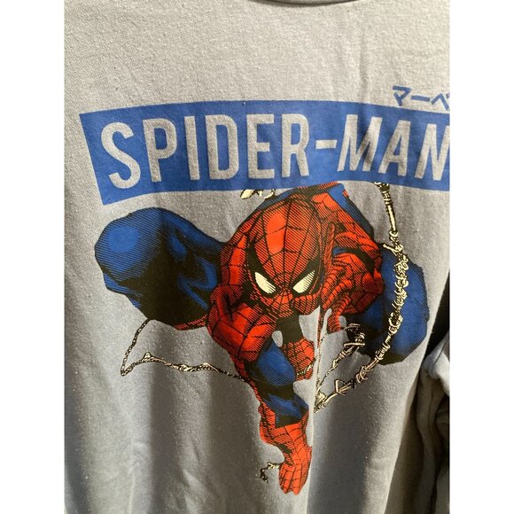 Light Blue Marvel Spiderman Baggy Sweatshirt Sz XL - Picture 3 of 6